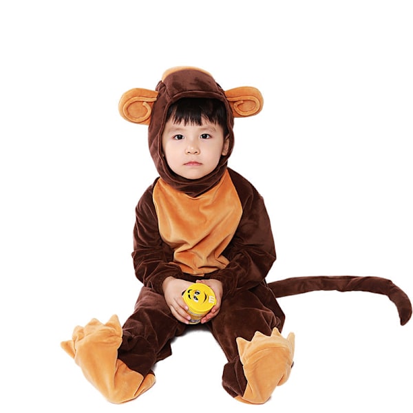 Apina-asu Eläinleikki Vanhempi-lapsi Asu Halloween-asu Esitysasuste Cosplay Eurooppa ja Amerikka 5040 children's monkey XL-(140-153)