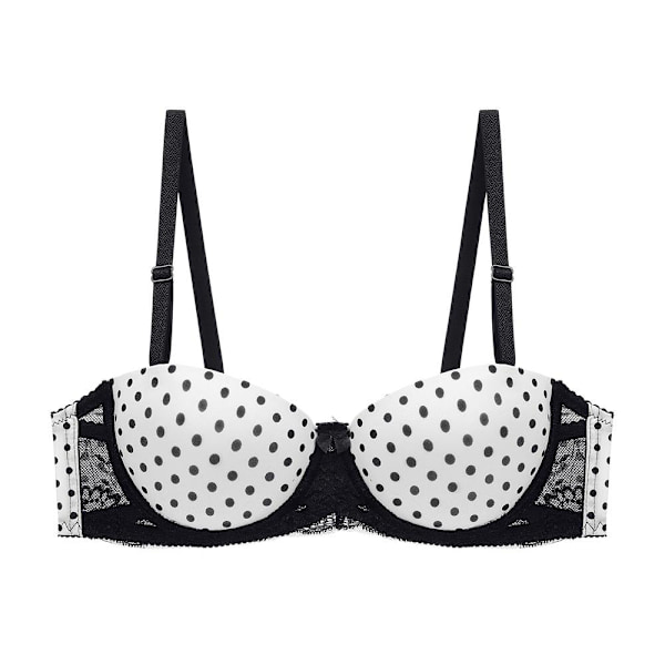 Blonde BH med justerbare stropper, polstret lingeri, push-up BH'er med bøjle, B C Cup Black 34B