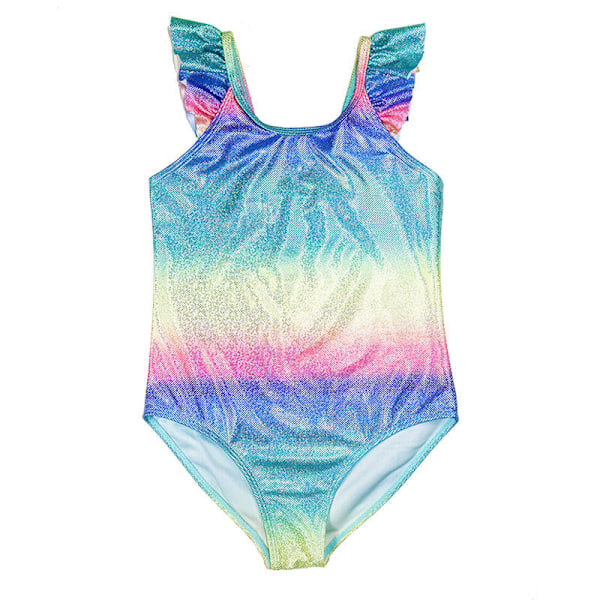 Badedrakt Siamese Triangel Gradient Skinnende Medium og Store Barn Baby Prinsesse Badeklær Gradient 4