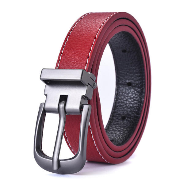 Yksinkertainen musta ohut vyö, korealainen retro-neulasolkikiinnitys, farkkujen vyö, opiskelija Red 2 models 110CM