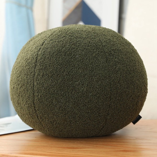 Blommönstrad Prydnadskudde Soffkudde Hem Mjuk Sfärisk Plyschdocka Gåva Brown Ball Picture size
