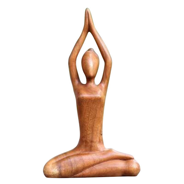 Rolig Yoga Kroppsfigur Trä Fidget Modell Snideri Nyhet Gymnastikälskare Gåva Heminredning Skulptur C