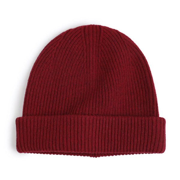 Villainen lieritön pipo naisille, neulottu, muodikas, lämmin, korealainen tyyli, pussimainen, villaa, syksy ja talvi AW22/23-purple Average size