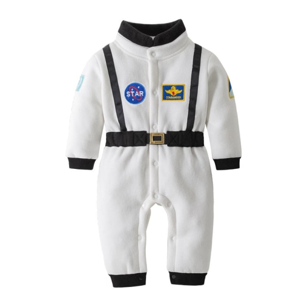 Umorden Astronaut Kostume Rumdragt Rompere til Spædbørn Drenge Småbørn Halloween Jul Fødselsdagsfest Cosplay Udklædning Orange 95 (18-24M)