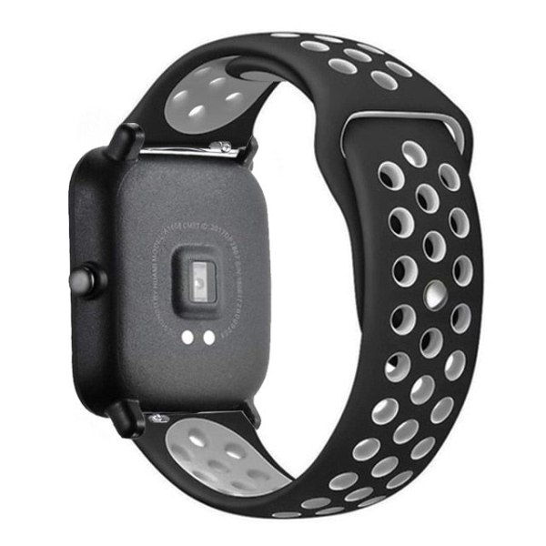 20mm/22mm silikonband för Amazfit GTS/2/2e/GTS2 Mini/GTR 42mm/47mm/GTR2/2e/stratos 2/3 Sportklocka Watch Amazfit bip-rem black-gray 22mm watch band