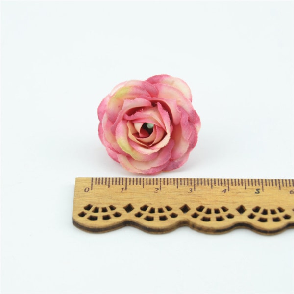 10 st 2,5 cm Mini Ros Tyg Konstgjord Blomma För Bröllopsfest Hem Rum Dekoration Bröllopsskor Hattar Tillbehör Sidenblomma Tiffany