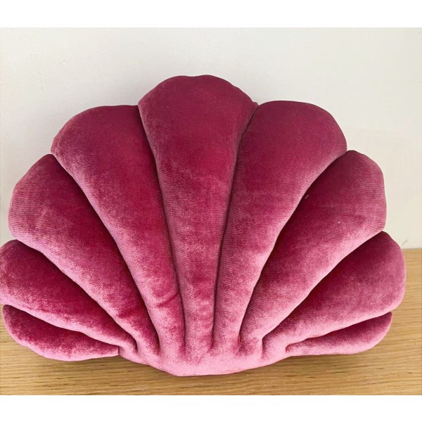 Fairy Home Lyxig Inredning Snäckkudde Prinsessans Fantastiska Sametskudde Havssnäcka Heminredning Säng Soffa Kudde Dekoration Gåva Rose Red Shell 46*33cm 0.55kg