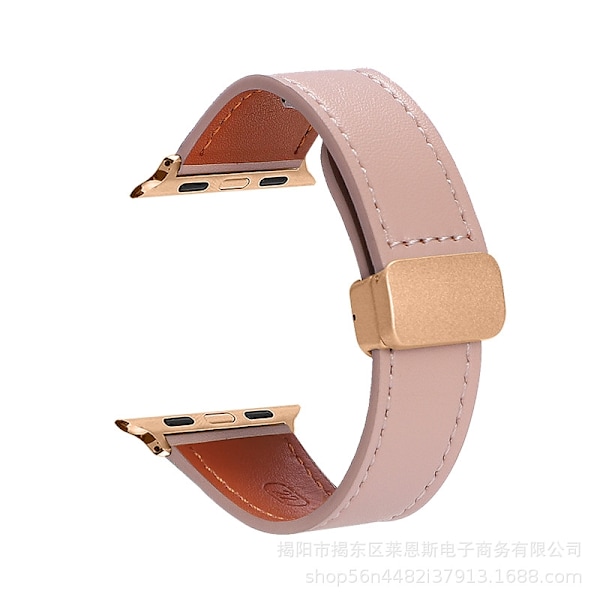 Kellon ranneke Apple Watch iWatch -kelloon, sopiva koko 38-40-41mm s10-42mm PG-Sakura Pink-Rose Gold -solki Love-Shi magneettinen taittosolki