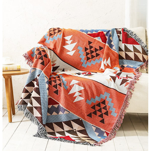 Rutiga Filtar Stickad Nordisk Soffhandduk Sofföverdrag Full Filt Randig Rum Sängfilt för Heminredning cobertor manta K 160X220cm