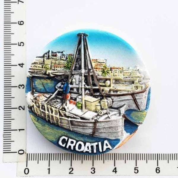 Croacia Kylskåpsmagnet Kroatien Turist Souvenirer Medelhavet Malta Polen Magnetiska Kylskåpsdekaler Kroatien Karta Heminredning tower