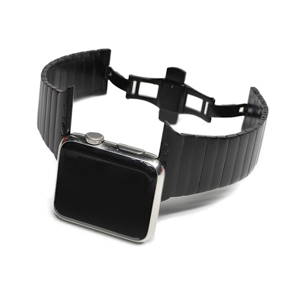 Rostfritt stålarmband för Apple Watch band 44mm 40mm iWatch band 42mm/38mm Fjäril Metallarmband Apple watch serie 5 4 3 se 6 silver 38mm or 40mm