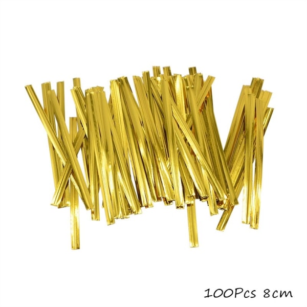 100 stk. Gennemsigtige plastikposer til slik, slikkepinde, kager, indpakning, cellofanposer, jule-, bryllups-, fødselsdagsfest, gavepose 100pcs label sticker7