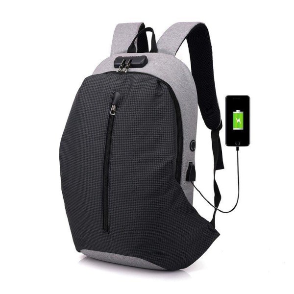 Sport Tålig Swagger Slitstark Väska Polyamider och Nylon Ryggsäck för Resor eller Affärer Light Grey grid