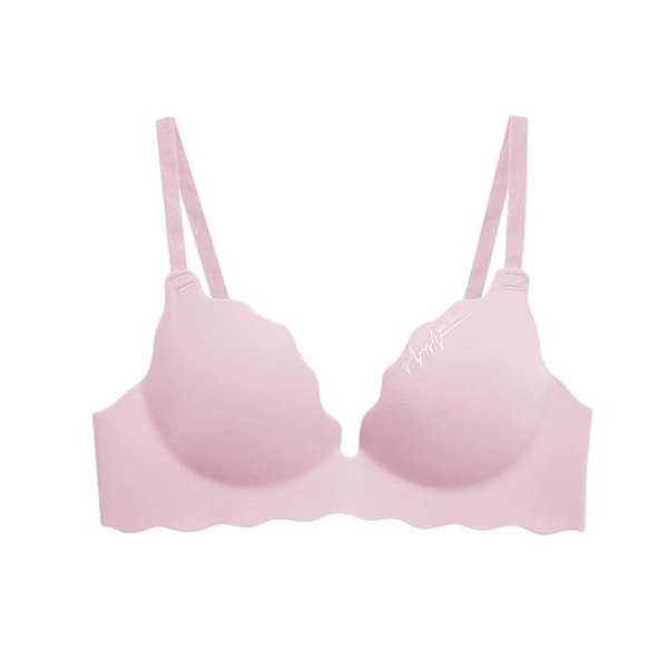 Sömlös Kvinnor Sexig Push Up BH Ice Silk BH ABC Cup Underkläder Underkläder för Dam Andas BH 32-38 Bralette Pink 32