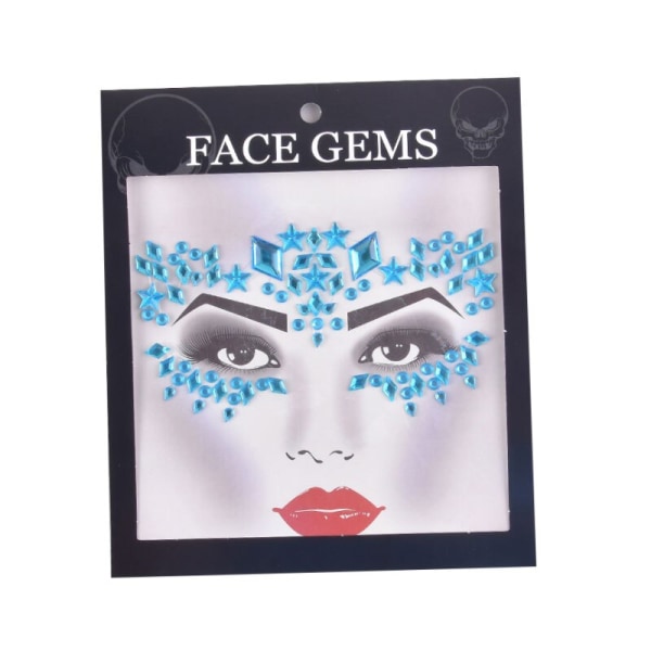 Halloween-ansiktsdekaler Spökskaleansikte med diamantdekoration 3D-klistermärke med sexigt ansikte Bal Holiday Party Ansiktsdekoration 600