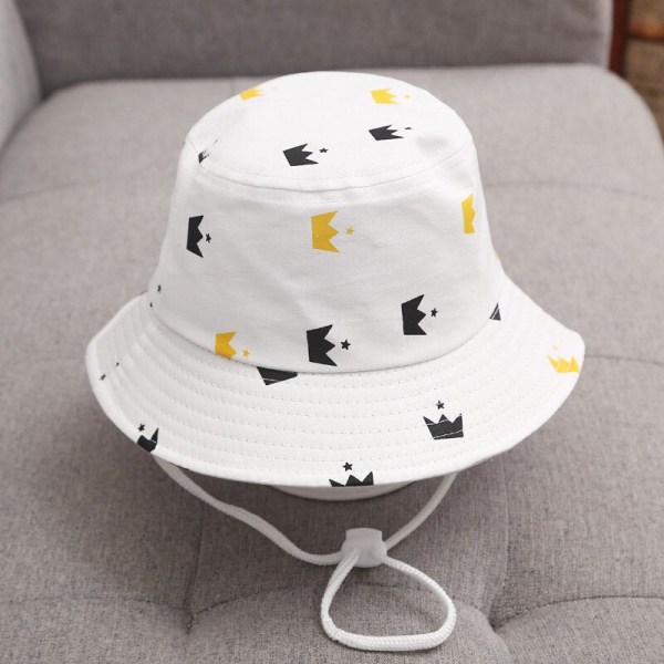 Sommar Baby Solhatt Barn Utomhus Anti UV-skydd Strandkepsar Fiskehink Hattar Barn Pojke Flicka Tecknad Fiskarhatt crown