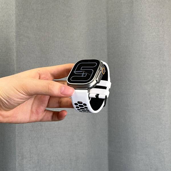 Kellon ranneke Apple Watch iWatch Yhteensopiva: 49mm Ultra Jäätikön Valkoinen
