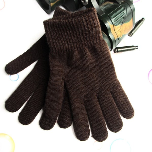 Dam Vinterhandskar Stickade Vantar Kattklo Fluffiga Pekskärm Körning Fingerlösa Handskar Halvfinger Sammet Kaninöron Handskar Style 6-black One Size