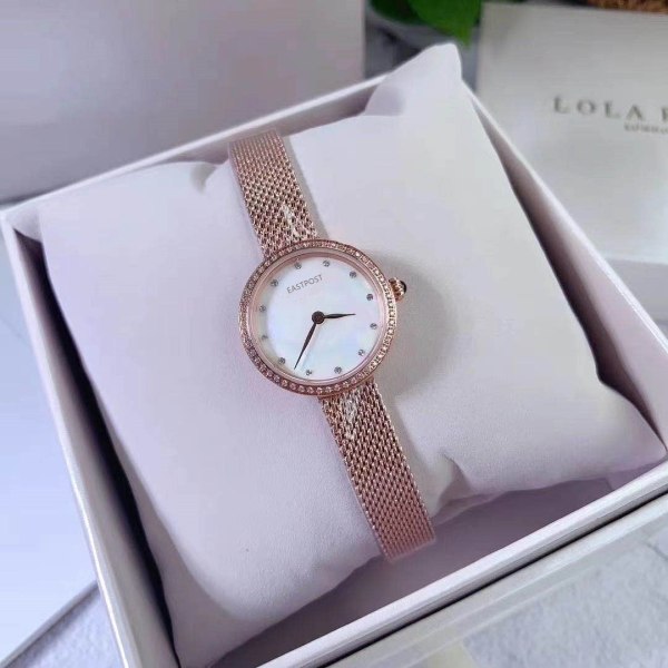 Lola Rose Small Green Watch Set Roller Small Golden Watch Square British Starry Watch Girl No. 2 mesh belt round