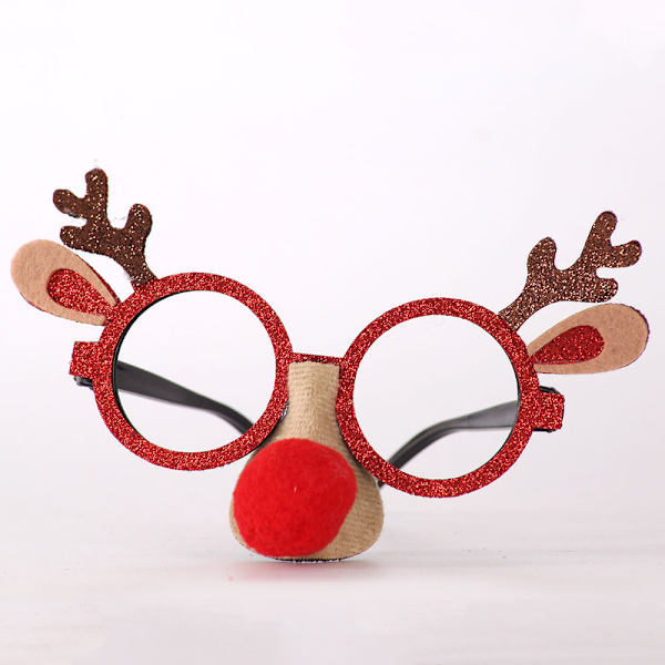 Julegave Børnebriller Stel Gevir Snemand Stel Julemandsdekorationer Børne Julebriller Red nose red frame antlers glasses