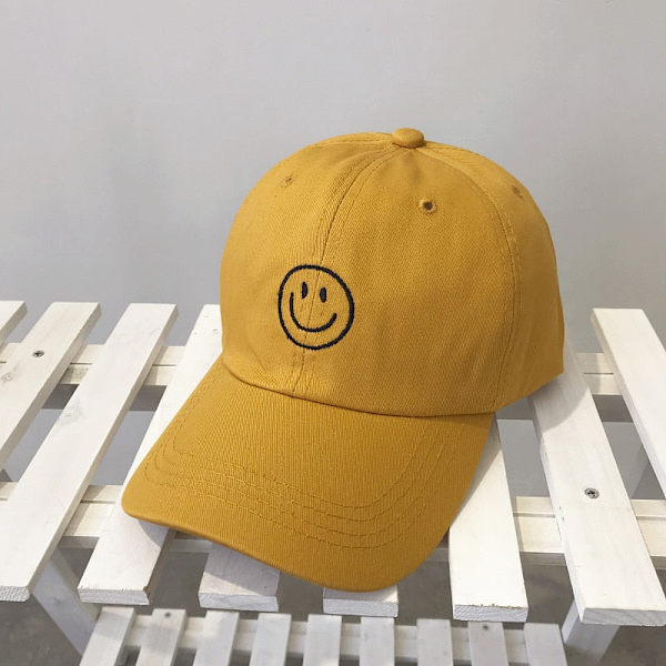 Smile Face Broderi Baseball Caps til Kvinder Kpop Sort Bomuld Justerbar Snapback Sjov Hip Hop Cap Efterår Sol Far Hatte til Mænd 11 Adjustable