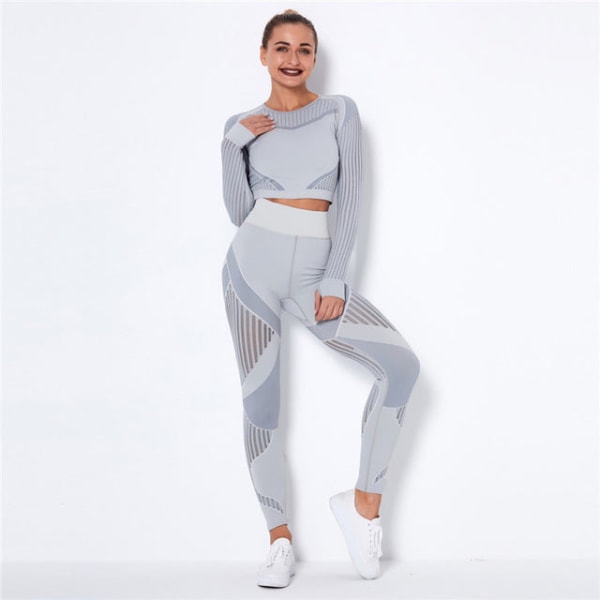 Yoga Sæt Todelt BH Leggings Trænings Fitness Sæt Til Kvinder Wine Red XS