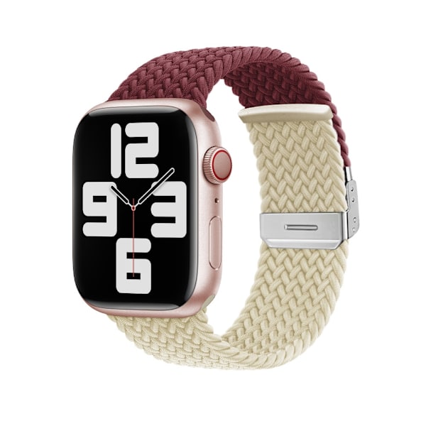 Kellon ranneke Apple Watch iWatch 38/40/41mm Burgundy ja Starlight -kelloille