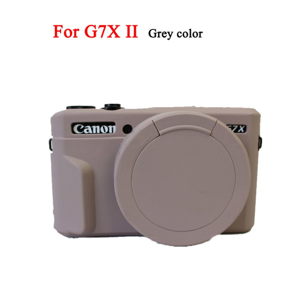 Snygg kameraväska för Canon G7XII G7X II G7X mark 3 G7X III G5X II Silikonfodral Gummi Kameraskydd Skyddande Skal G7X III white color