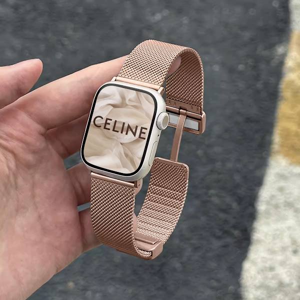 Klockarmband för Apple Watch iWatch för 1-9 generationer: 38-40-41mm/s10 42mm Roséguld