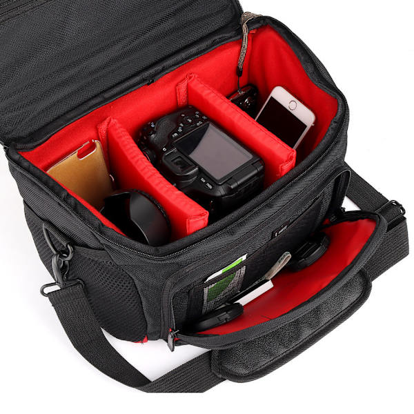 Stöttålig kameraväska för utomhusbruk för Canon-kamera, axelväska med lutande spänne XL
