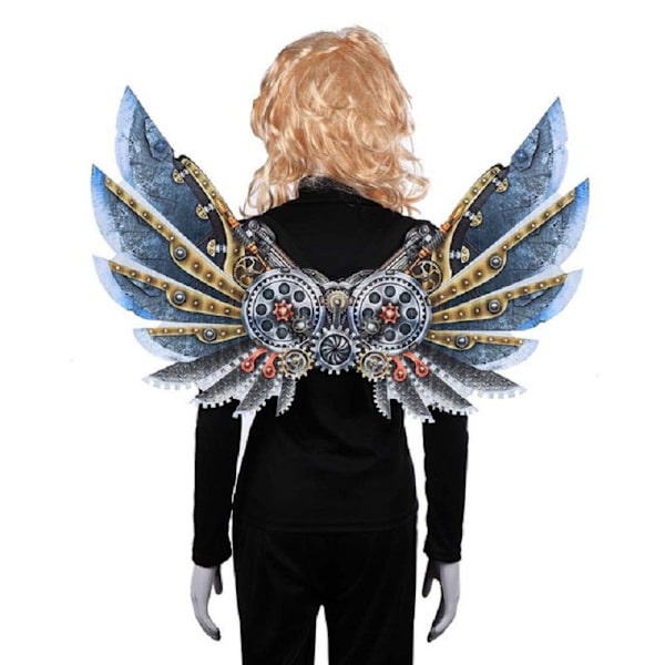 Vuxen Pojke och Flicka Barn Halloween Dekoration Karneval Party Steampunk Kostym Bladvvingar Cosplay Maskerad Ansiktsvingar Kid 2 One size
