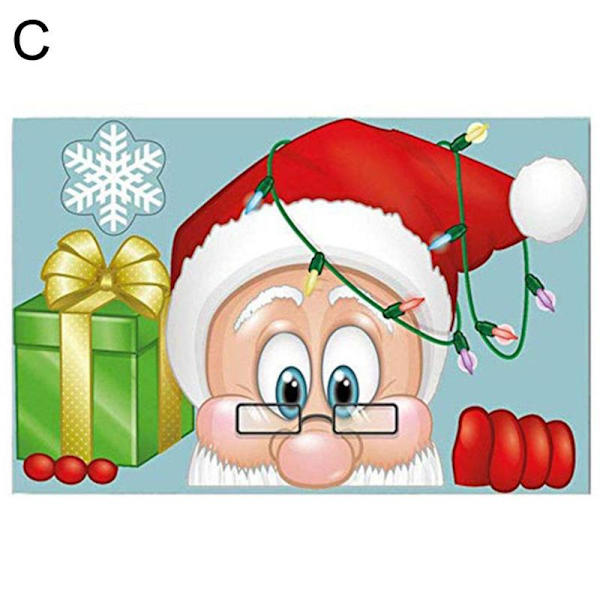 2023 Avtagbara statiska PVC-juldekaler Santa Älg Nya Glasdekaler Fönsterdekorationer Festdekaler År Snöflinga Försköna C sticker