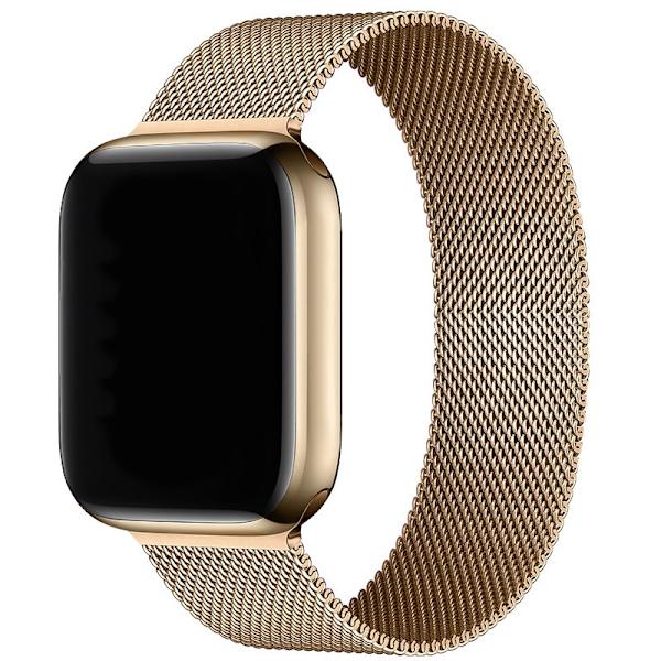 Klockarmband för Apple Watch iWatch 22mm konvex huvud 3 guldplätering