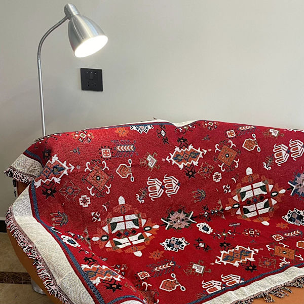 Vintage Sofföverdrag Handduk Bohemisk Stil Sofföverdrag Utomhus Vild Servett Bohemian C 90*210