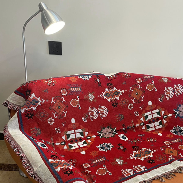 Vintage Sofföverdrag Handduk Bohemisk Stil Sofföverdrag Utomhus Vild Servett Bohemian C 90*90