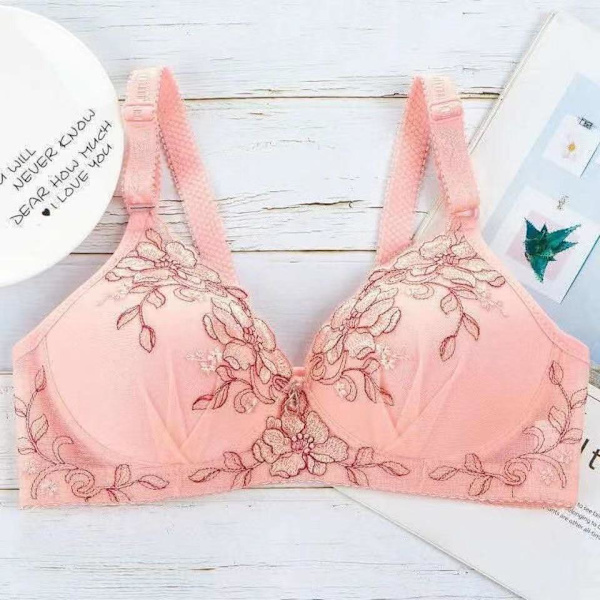 Push Up BH för Kvinnor Spets BH Sexig Bralette Utan Bygel Underkläder Mjuka Sömlösa Behåar Red 38/85C