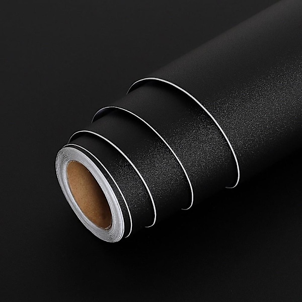 Itseliimautuva marmoritapetti, kuorittavat ja liimattavat tarrat, mattamusta 40cm x 1m Matte Black 40cm x 1m
