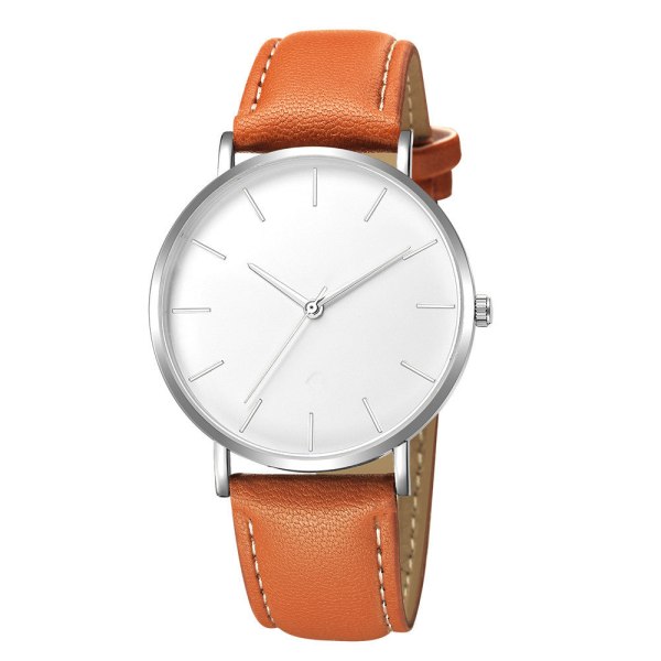 Watch Simple Watch Casual Herrklocka Business Quartz Watch Watch Watch White Shell black needle Black Belt