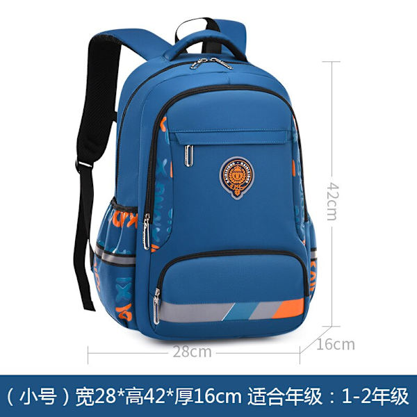 Lasten reppu alakouluikäisille pojille, suuri ortopedinen reppu, vedenpitävä koululaukku, iso kirjalaukku, mochila infantil large sky blue