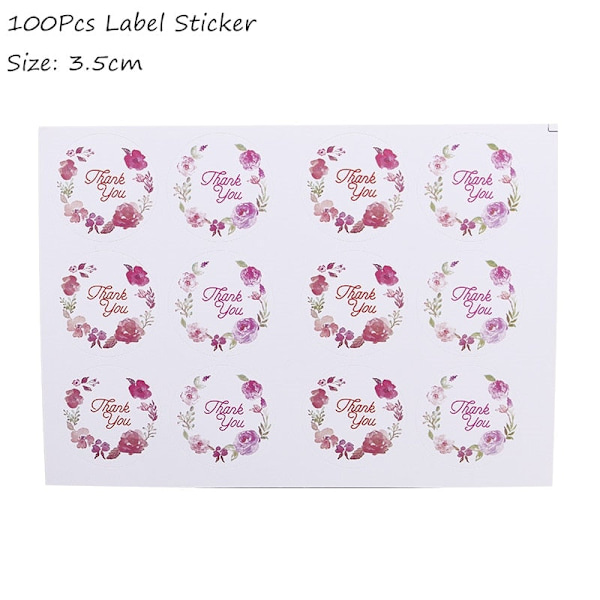 100 stk. Gennemsigtige plastikposer til slik, slikkepinde, kager, indpakning, cellofanposer, jule-, bryllups-, fødselsdagsfest, gavepose 100pcs label sticker5