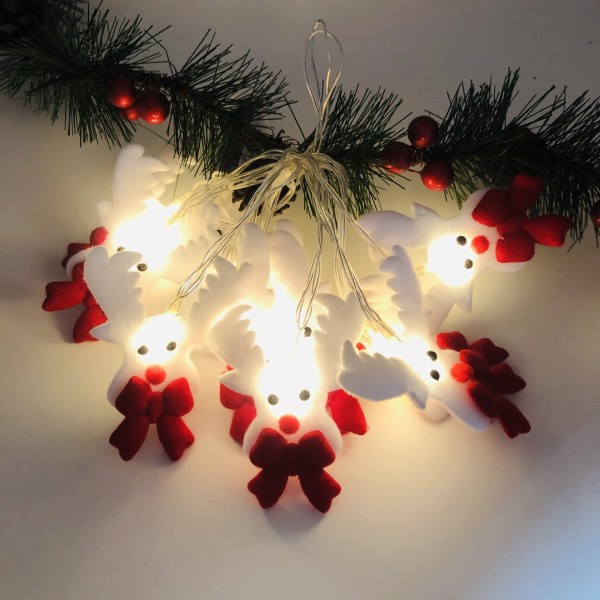 Jouluvalosarja Pehmolelu Lumimies Valosarja Joulukuusen Koriste Led Juhlapyhien Koristelu Warm White 3 M 20 lamp-USB type