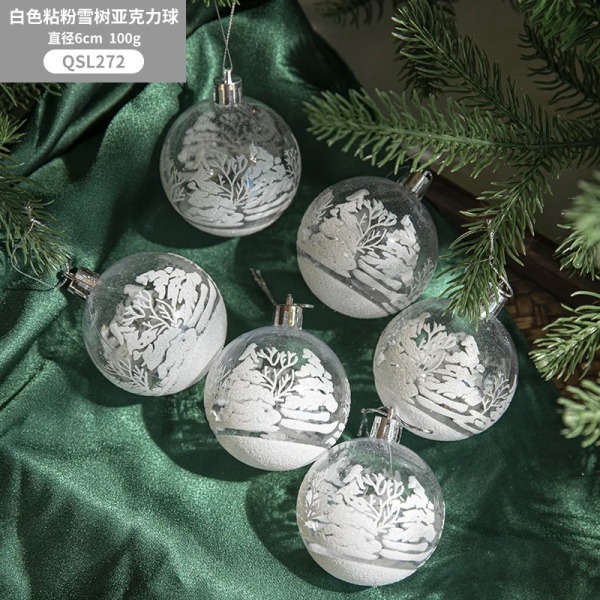 6 kpl 6 cm Joulukoriste Läpinäkyvät Lumipallot Riipukset Hyvää Joulua Kuusen Kirkkaat Koristeet Ripustettavat Koristeet Joulu Navidad D 6cm