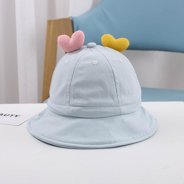 1-3 År Gammel Sød Kærlighed Drenge og Piger Spand Hat Baby Hat Børn Baby Solhat Khaki 48-50cm (1-3 years old)