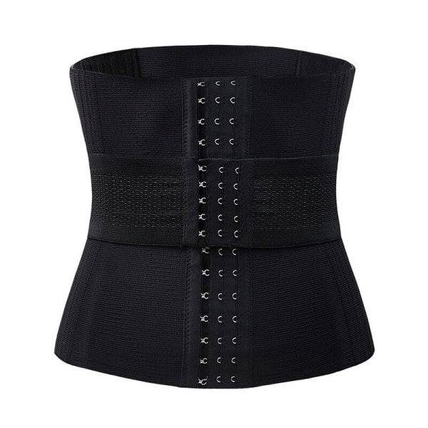 Korsett Waist trainer Body Shaper Bantning Slida Platt mage Modellering Bälte Fast Cincher Body Shapewear Dam faja Black XL