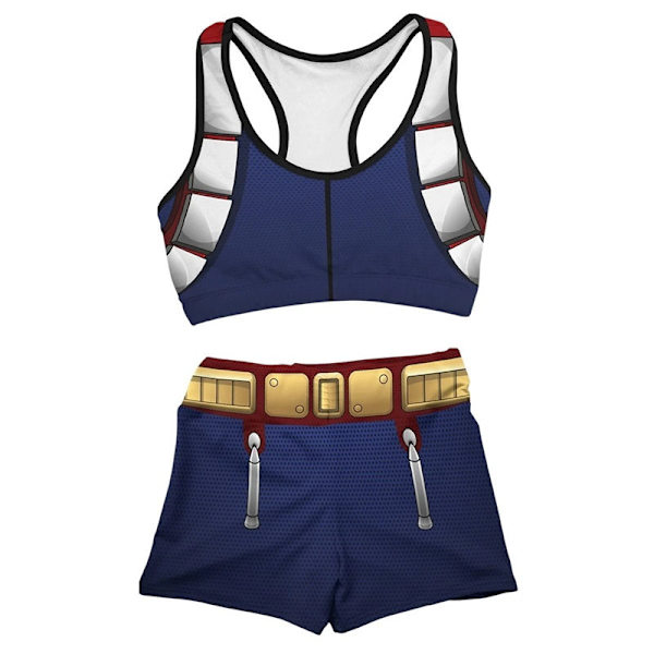 My Hero Academia Cosplay -asu Todoroki Shoto Kuntosali Urheilu Treenaus Juoksu Lyhyt Toppi Jooga Puku Verryttelypuku Fitness Beige XL