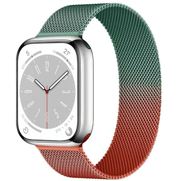 Klockarmband för Apple Watch iWatch 42/44/45/49 S1046MM Universal Orange Ljusblå