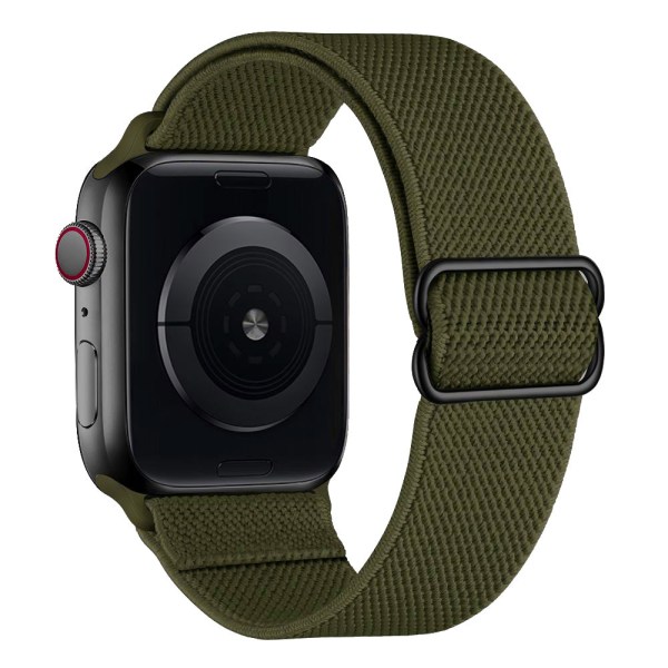 Nylon för apple watch band 44 mm 40mm 41mm 45mm Justerbar Elastisk solo ögla bälte armband apple watch serie 7 6 se 5 4 3 Pink Sand 38mm - 40mm - 41mm