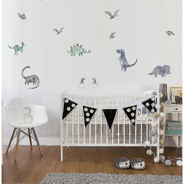 Dinosaur Sticker Selvklæbende Børneværelse Tegneserie Vægdekoration 99*28cm 99*28cm