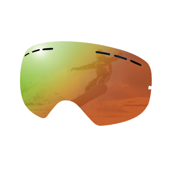 Dobbeltlags Anti-dug Skibriller Udendørs Sport Cykelbriller Belagt Linse SE RED 17cm