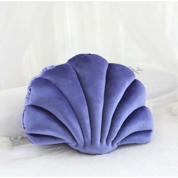 Fairy Home Lyxig Inredning Snäckkudde Prinsessans Fantastiska Sametskudde Havssnäcka Heminredning Säng Soffa Kudde Dekoration Gåva White Shell 34*25cm 0.3kg